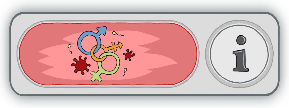 Button des Parcours "Liebe, Freundschaft, Sexualität, HIV & STI"